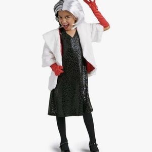 BNWT Girls size 9/10 Disney Cruella De Vil costume